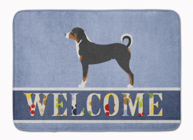 Dog Breed Themed Welcome Machine Washable Memory Foam Mat (Color: Appenzeller Sennenhund, size: 27 x 19)