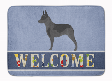 Dog Breed Themed Welcome Machine Washable Memory Foam Mat (Color: Australian Cattle Dog, size: 27 x 19)