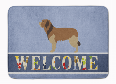 Dog Breed Themed Welcome Machine Washable Memory Foam Mat (Color: Catalan Sheepdog, size: 27 x 19)