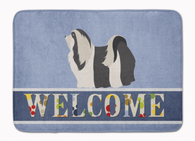 Dog Breed Themed Welcome Machine Washable Memory Foam Mat (Color: Havanese, size: 27 x 19)