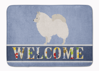 Dog Breed Themed Welcome Machine Washable Memory Foam Mat (Color: German Spitz, size: 27 x 19)