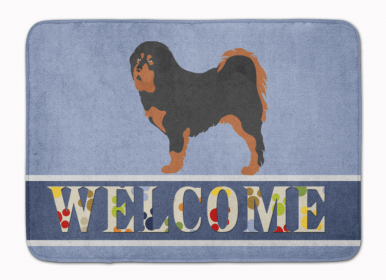 Dog Breed Themed Welcome Machine Washable Memory Foam Mat (Color: Mastiff -Tibetan, size: 27 x 19)