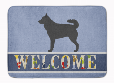 Dog Breed Themed Welcome Machine Washable Memory Foam Mat (Color: Mudi, size: 27 x 19)