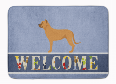 Dog Breed Themed Welcome Machine Washable Memory Foam Mat (Color: Alano Espanol Spanish Bulldog, size: 27 x 19)