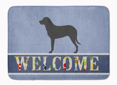Dog Breed Themed Welcome Machine Washable Memory Foam Mat (Color: Majorca Shepherd Dog, size: 27 x 19)