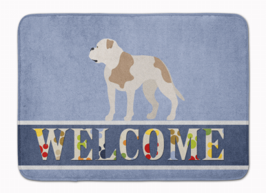 Dog Breed Themed Welcome Machine Washable Memory Foam Mat (Color: English Bulldog, size: 27 x 19)
