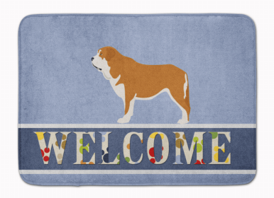 Dog Breed Themed Welcome Machine Washable Memory Foam Mat (Color: Mastiff - Mastin Epanol Spanish, size: 27 x 19)