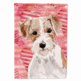 Love/Dog Breed Themed Flag Canvas (Color: Jack Russell Terrier, size: 28 x 40)