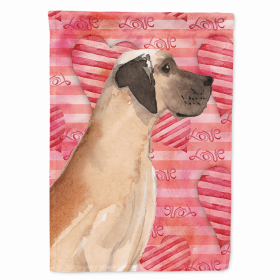 Love/Dog Breed Themed Flag Canvas (Color: Great Dane, size: 28 x 40)