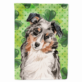 St. Patrick's/Dog Breed Themed Flag Canvas (Color: Australian Shepherd, size: 28 x 40)