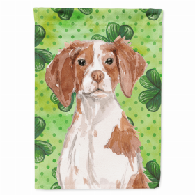 St. Patrick's/Dog Breed Themed Flag Canvas (Color: Brittany, size: 28 x 40)
