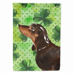 St. Patrick's/Dog Breed Themed Flag Canvas (Color: Dachshund - Black and Tan, size: 28 x 40)