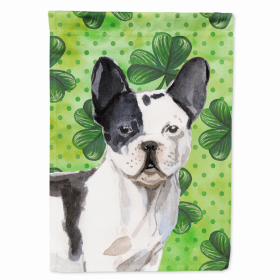 St. Patrick's/Dog Breed Themed Flag Canvas (Color: French Bulldog - Black and White, size: 28 x 40)