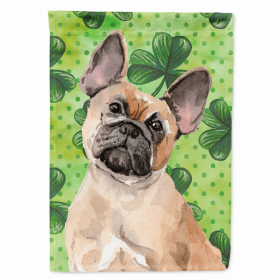 St. Patrick's/Dog Breed Themed Flag Canvas (Color: French Bulldog - Fawn, size: 28 x 40)