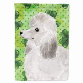 St. Patrick's/Dog Breed Themed Flag Canvas (Color: Poodle -White, size: 28 x 40)