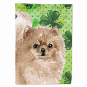 St. Patrick's/Dog Breed Themed Flag Canvas (Color: Pomeranian, size: 28 x 40)