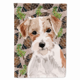 Cones/Dog Breed Themed Flag Canvas House Size (Color: Jack Russell Terrier, size: 28 x 40)