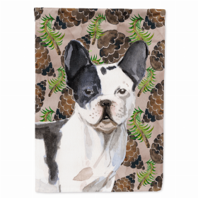Cones/Dog Breed Themed Flag Canvas House Size (Color: French Bulldog - Black and White, size: 28 x 40)