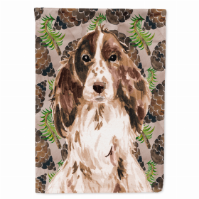 Cones/Dog Breed Themed Flag Canvas House Size (Color: Cocker Spaniel - Brown Parti, size: 28 x 40)