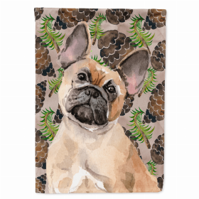 Cones/Dog Breed Themed Flag Canvas House Size (Color: French Bulldog - Fawn, size: 28 x 40)