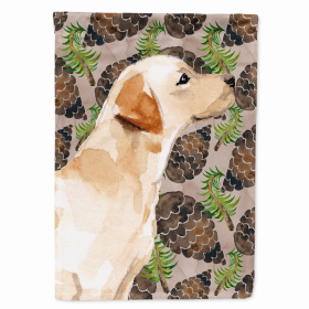 Cones/Dog Breed Themed Flag Canvas House Size (Color: Labrador Retriever - Yellow #2, size: 28 x 40)