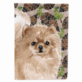Cones/Dog Breed Themed Flag Canvas House Size (Color: Pomeranian, size: 28 x 40)