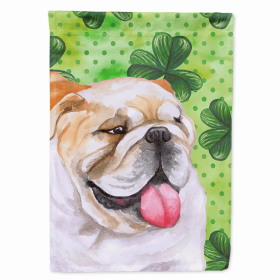 St. Patrick's/Dog Breed Themed Flag Canvas (Color: English Bulldog 1, size: 28 x 40)