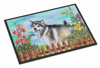 Spring Dog Art Indoor or Outdoor Mat (size: 36 x 24)