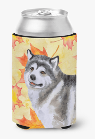 Dog With Fall Design Can or Bottle Hugger (size: 3 x 5)