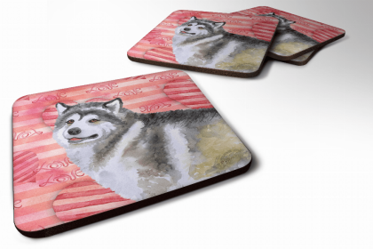 Love Design with Dog Foam Coaster Set of 4 (size: 3.5 x 3.5)