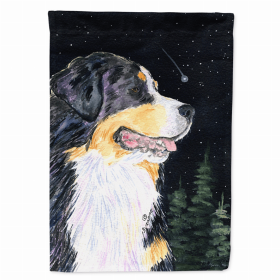Starry Night Bernese Mountain Dog Flag Garden Size (Color: SS8512GF, size: 11.5 x 15)