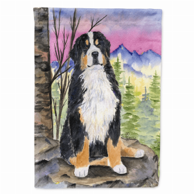 Bernese Mountain Dog Flag Canvas House Size (Color: SS8336CHF, size: 28 x 40)