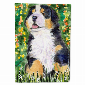 Bernese Mountain Dog Flag Canvas House Size (Color: SS8955CHF, size: 28 x 40)