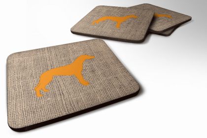 Dog Breed Hound Group Foam Coaster (Color: Greyhound Orange, size: 3.5 x 3.5)