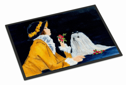 Lady with her Dog by Suzanne Mat (size: 36 x 24)